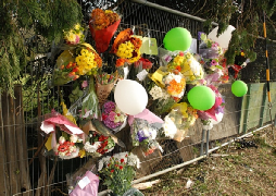 FLORAL tributes and cards have been left at a crash site that claimed the life of a 17-year-old student.